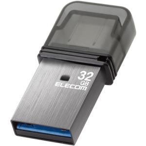 【推奨品】エレコム MF-CAU32032GSV USBメモリ USB3.2(Gen1) Type-C キャップ式 32GB シルバー｜kimuraya-select