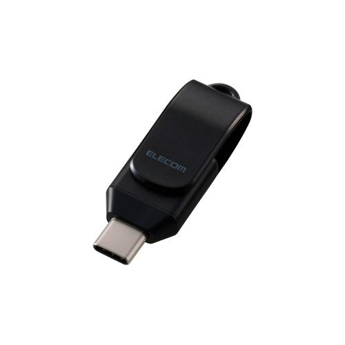 エレコム MF-CEU3128GBK USBメモリ 128GB USB Type-C 回転式コネクタ...