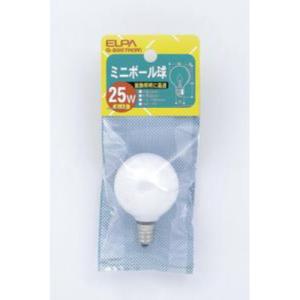 ELPA G-8007H(W) ミニボール球 25W E12 G40 ホワイト｜kimuraya-select