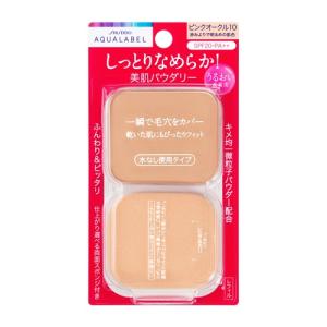 資生堂（SHISEIDO） アクアレーベル 保湿・肌あれケア モイストパウダリー ピンクオークル10 （レフィル） 赤みよりで明るめの肌色 (11.5g)｜kimuraya-select