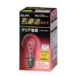 ELPA L100V19W-C 長寿命クリア電球 20W形 E26｜kimuraya-select