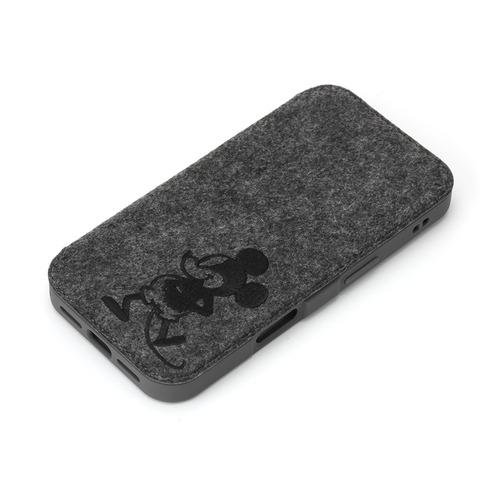PGA PG-D24AGF05MKY iPhone 16用 ガラスフリップケース  ミッキーマウス