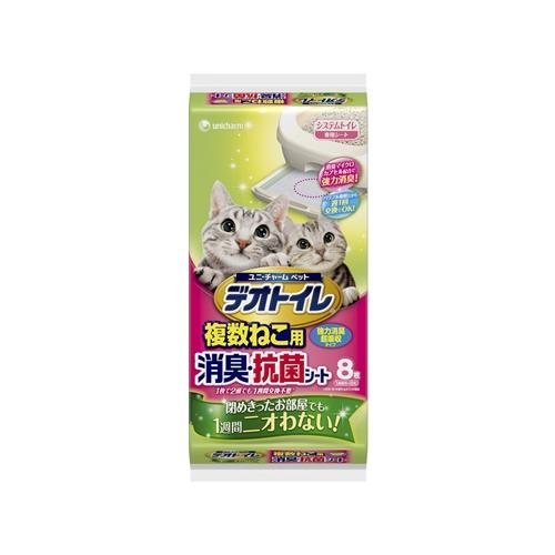 ユニ・チャーム  デオトイレ複数ねこ用消臭・抗菌シート  ８枚