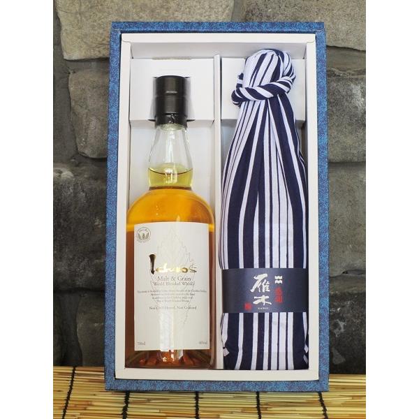 ウイスキー イチローズ モルト＆グレーン ホワイトラベル　雁木純米大吟醸感謝ラベル　ギフトセット　プ...