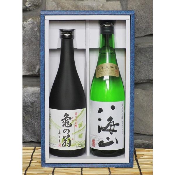 御歳暮　日本酒　清泉亀の翁　八海山純米大吟醸　飲み比べセット　720ml×2　人気ギフト