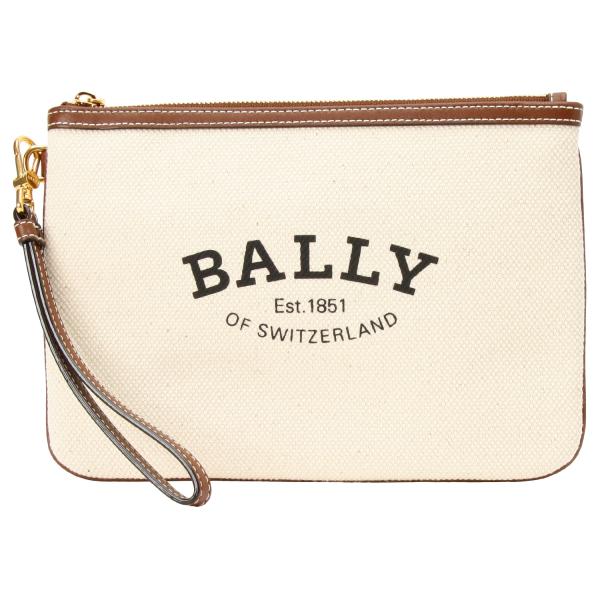 バリー ハンドポーチ BALLY WLO00J CV014 I135O ロゴプリント クラッチバッグ...