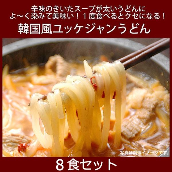 韓国うどんユッケジャンスープ味8食セット 麺は1玉170gで食べ応え満点！ 常温便・クール冷蔵便・冷...