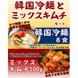 冷麺 ゴクうま韓国冷麺8食とミックスキムチ50...の詳細画像1