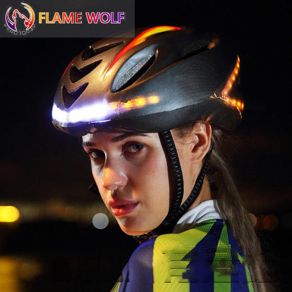 ヘルメット 自転車 LED 前後左右付き 57〜62cm サイクリング サイクリングヘルメット 超軽...