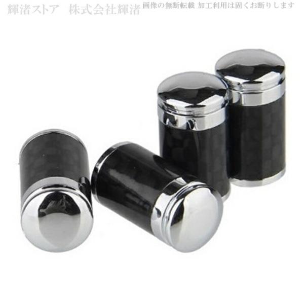 リアルカーボン製 エアバルブキャップ 4個セット １台分 エアー タイヤバルブキャップ 自動車 バイ...