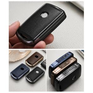 マツダ アルミ 本革 レザー スマートキーケー...の詳細画像5
