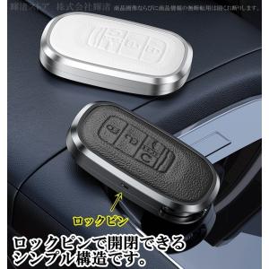ホンダ アルミ 本革 レザー キーケース キー...の詳細画像4