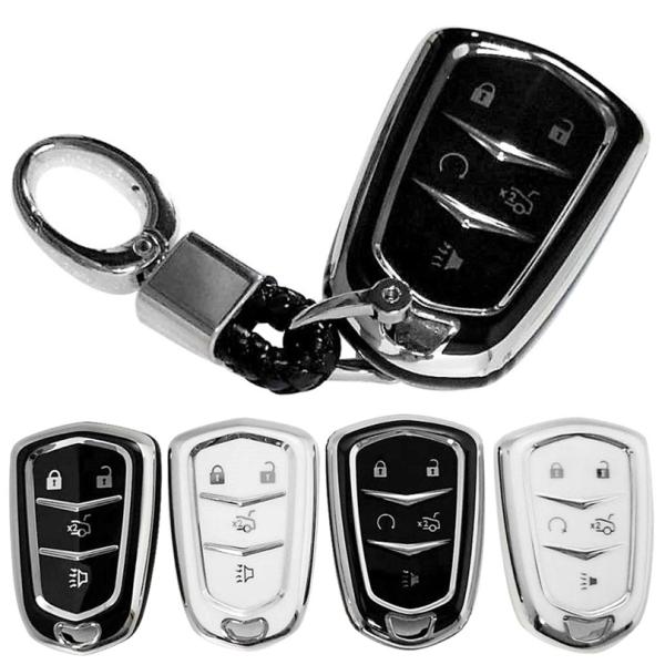 キャデラック TPU スマートキーケース キーカバー キーホルダー エスカレード ATS ATSL ...