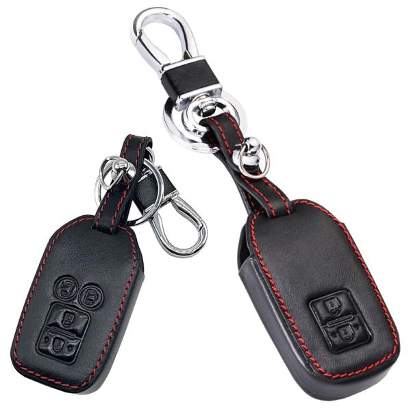 スズキ 牛本革 レザー スマートキーケース キーカバー キーホルダー 車 ソリオ スイフト ジムニー...