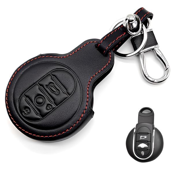 ミニクーパー MINI 牛本革 レザー スマートキーケース キーカバー キーホルダー F54 F55...