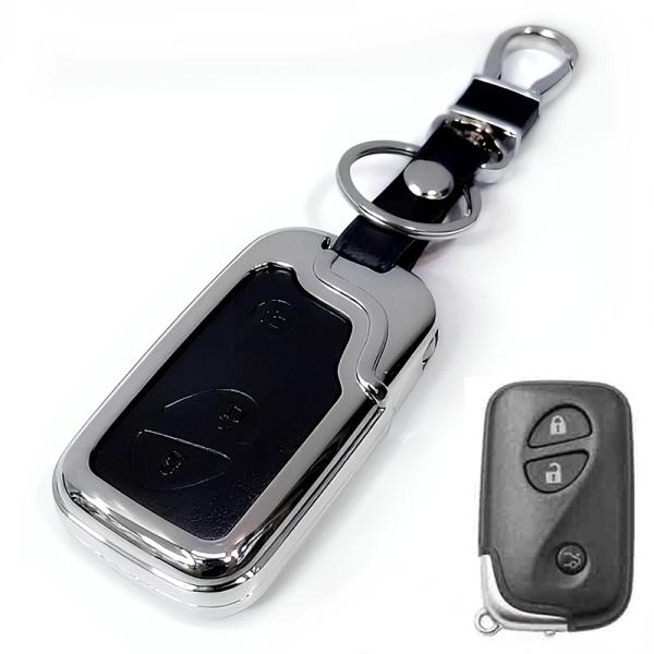 レクサス レザー メタル 本革 スマートキーケース キーカバー CT200h ZWA10 HS250...