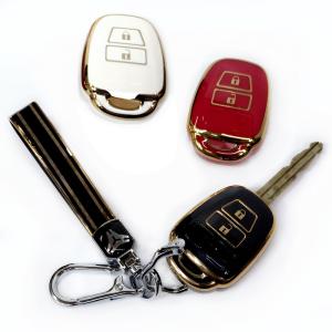 トヨタ ゴールド TPU キーケース キーカバー アクア ハイエース200系 サクシード プロボックス ラクティス ヴィッツ ルミオン スペイド フィールダー トレジア