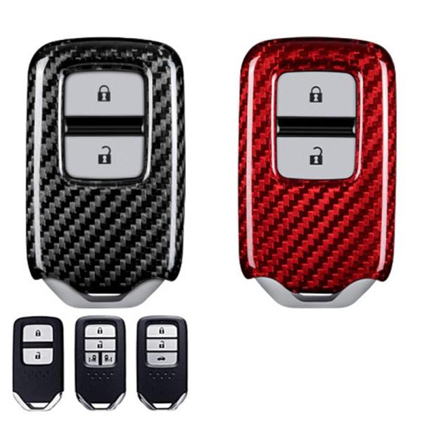 ホンダ リアルカーボン製 スマートキーケース キーカバー フィット フリード インサイト オデッセイ...