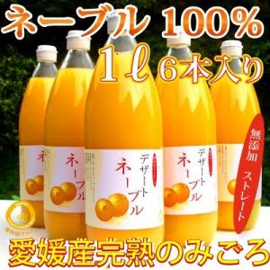 愛媛産ネーブルジュース6本　ストレート果汁1000ml 6本｜kinahaiya