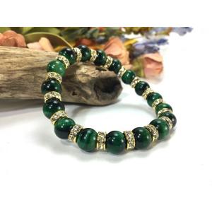 グリーンファントム ブレスレット 14mm t493-6304 : 誠安天然石専門店