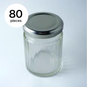 ジャム瓶50 24角129ml フタ付き 1個 保存容器 ガラス製 [日曜祝日 配送