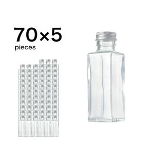 ハーバリウム瓶 スクエア114ml フタ付き 業務用5カートン(70個×5箱) ※取り寄せ [日曜祝日 配送休業]