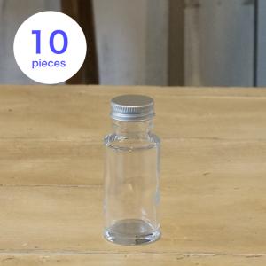 ハーバリウム瓶 ストレート 約50ml フタ付き 10個セット [日曜祝日 配送休業]