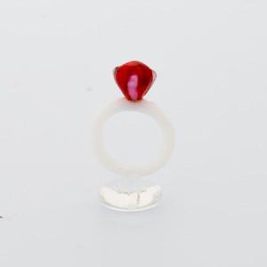 【SALE!!】ガラス細工 指輪 【 ミニチュアサイズ 装飾 オブジェ 置物 ジェルキャンドル材料 】 [日曜祝日 配送休業]