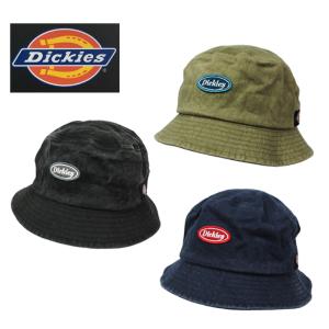 ディッキーズ バケット ハット Dickies メンズ HAT ピグメント加工 帽子 ロゴ ワッペン 刺繍｜kinariya