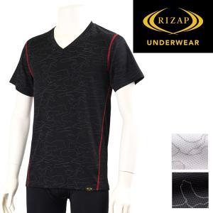 RIZAP ライザップ メンズ インナー 半袖 V首 Tシャ...