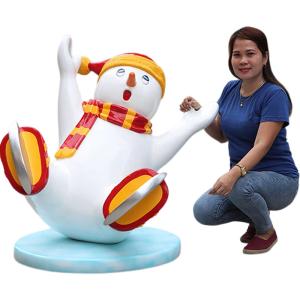 オブジェ スケートする雪だるま 男の子 インテ...の詳細画像4