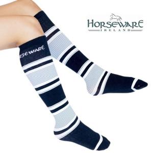 HORSEWARE ライディングソックス　ショーソックス　横ストライプ　乗馬　馬術