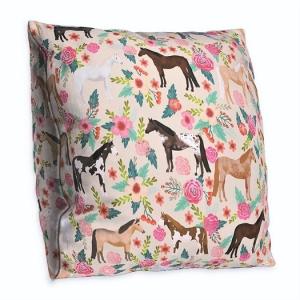 クッションカバー 馬 45x45cm リアル馬 ホーススタイル : Horse Style