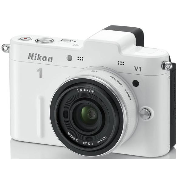 Nikon ミラーレス一眼カメラ Nikon 1 (ニコンワン) V1 (ブイワン) 薄型レンズキッ...