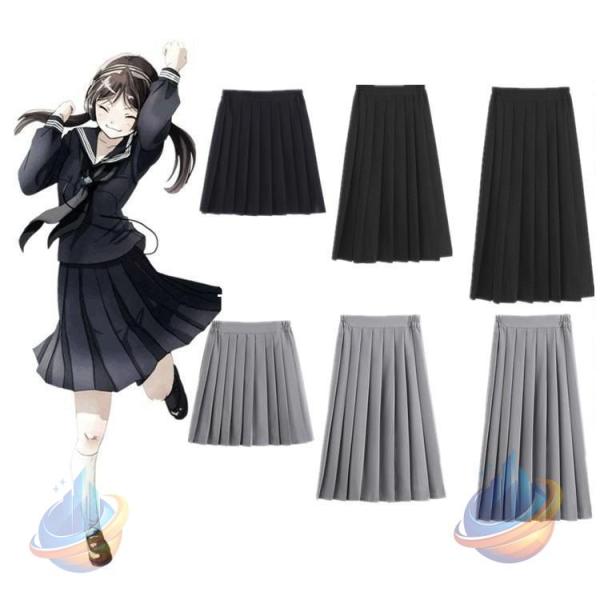 プリーツスカート スクール 制服 レディース ロング スカート 無地ゾンチー ミニスカート 膝丈 膝...