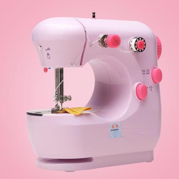 電動ミシン 家庭用 コンパクト小型 初心者 ライト付き 2段階スピードゾンチーフットペダルスイッチ付...