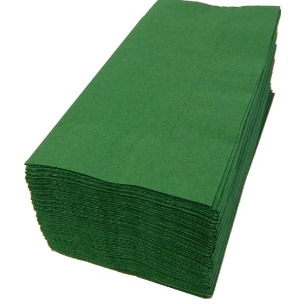【紙ナプキン】8つ折り2PLYナプキン「イタリアングリーン」（10パック500枚）