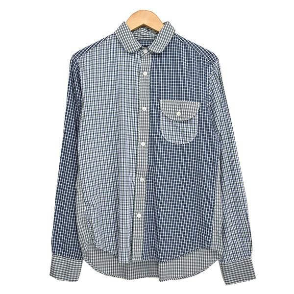 MR．OLIVE ラウンドカラーチェックシャツ グリーン×ブルー サイズ：- (新潟紫竹山店) 19...