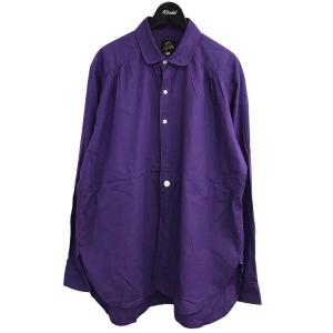 【値下げ】Needles 「Pinhole Round Collar EDW Shitrt」ラウンドカラーシャツ パープル サイズ：M (渋谷店)