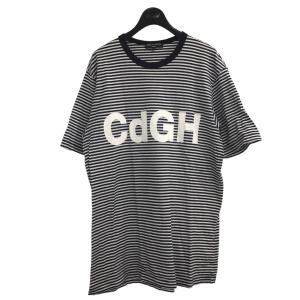 【値下げ】COMME des GARCONS HOMME ボーダーTシャツ HC-T027 ネイビー×ホワイト サイズ：L (渋谷店)｜kindal