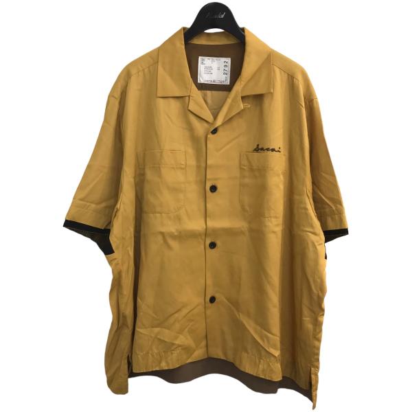 サカイ sacai 2022SS「Cotton Twill Bowling Shirt」 マスタード...