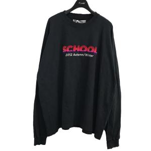 【値下げ】DAIRIKU 22AW「SCHOOL Embroidery Vintage Tee」ロングスリーブカットソー ヴィンテージブラック サイズ：Free (渋谷店)｜kindal