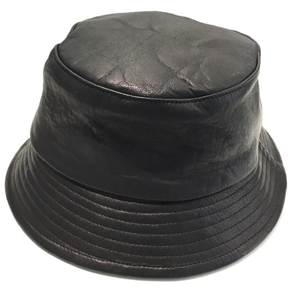 【値下げ】KIJIMA TAKAYUKI 「DEER LEATHER BUCKET HAT」レザーバ...