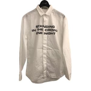 ディオールオム Dior Homme Bee刺繍プリントシャツ ホワイト サイズ：37｜カインドオルYahoo!店