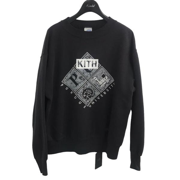 【値下げ】KITH ヴィンテージ加工リメイクスウェット ブラック サイズ：F (渋谷店)