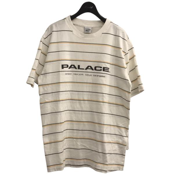 パレス PALACE 「CITY STRIPER T-SHIIRT」ボーダーTシャツ ホワイト×イエ...