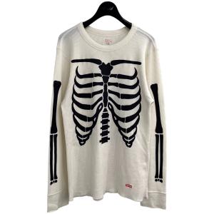 シュプリーム×ヘインズ Supreme×Hanes 2021AW「BONES THERMAL CREW」 ボーンデザインTシャツ ホワイト サイズ：M｜kindal