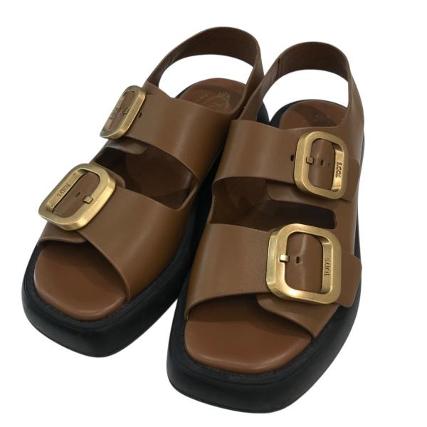 トッズ TOD’S サンダル XXW11K0FH50GOCC822 キャメル×ブラック サイズ：38...