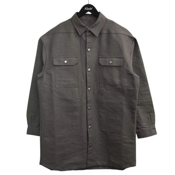 【値下げ】RICK OWENS アウターシャツ RU01D3728 FC ダスト サイズ：48 (渋...
