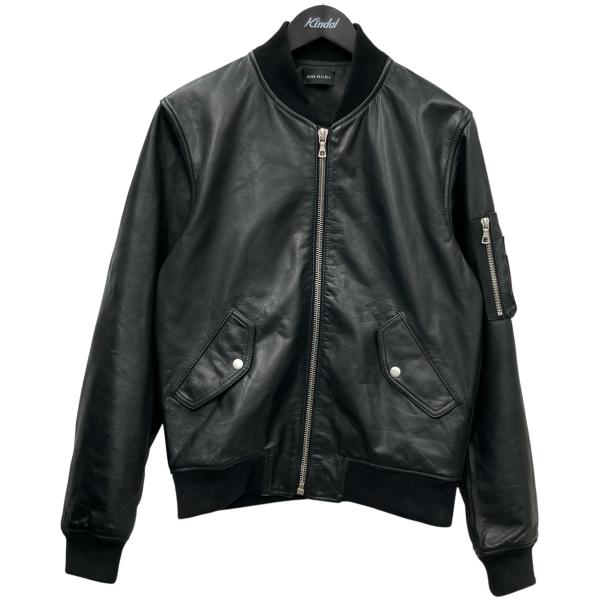 【値下げ】JOHN ELLIOTT レザーボンバージャケット ブラック サイズ：S (渋谷店)